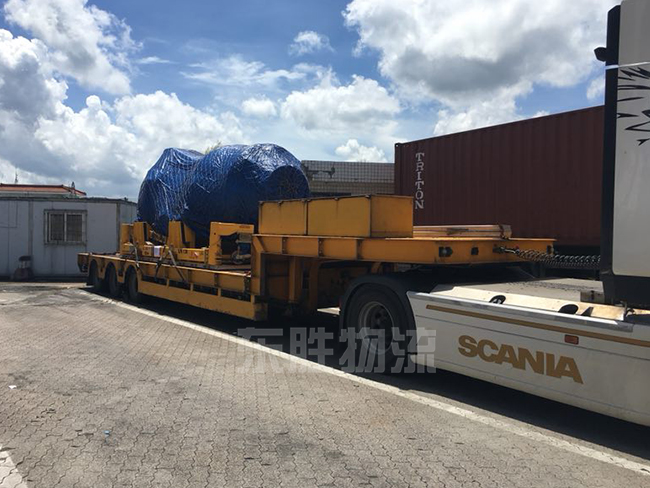 超長、超寬、超高貨物運輸到澳門，澳門矮排車運輸案例圖