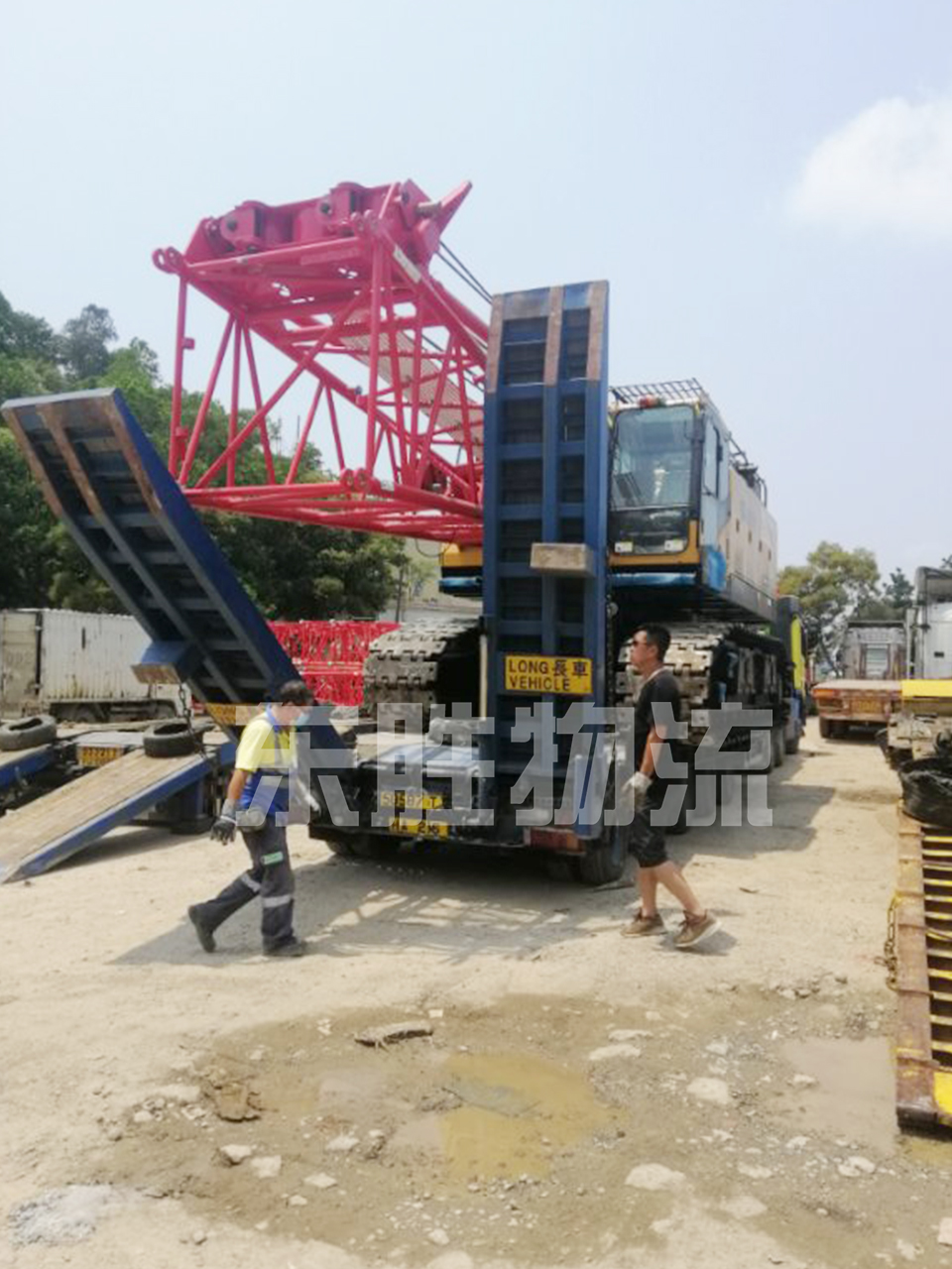佛山到香港物流，佛山到香港貨運公司-深圳東勝物流中港平板車運輸案例